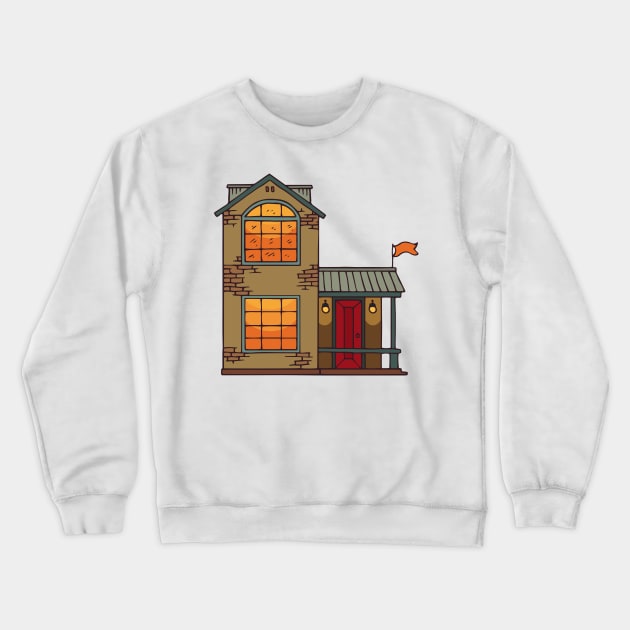 House with a Red Door Crewneck Sweatshirt by deepfuze